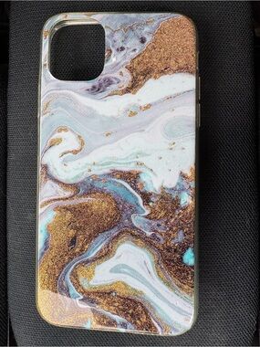 Epoxy Marble Glitter Phone Case for iPhone 12